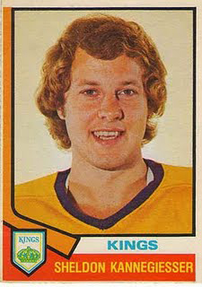 1970s Sheldon Kannegiesser hockey card - Los Angeles Kings