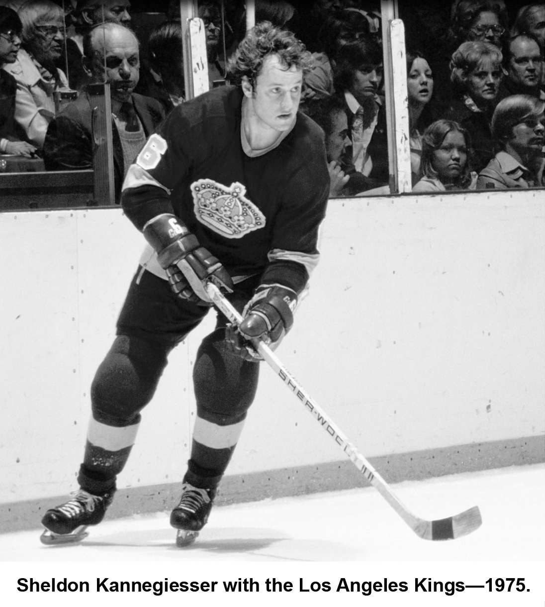 Sheldon Kannegiesser with the Los Angeles Kings — 1975.